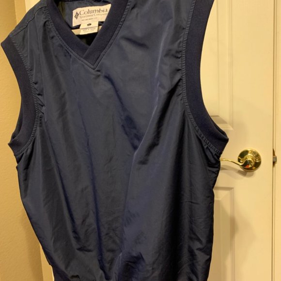 Columbia Golf Vest Bundle 2 Vests Blue & Beige Men’s Size Large - Picture 3 of 8
